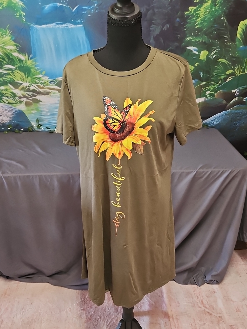 Unbranded Olive Tee Dress